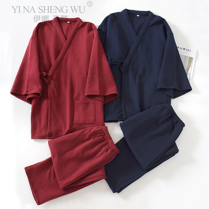 Kimono Yukata Cotton - News Japanese Men's Kimono Yukata Pajamas