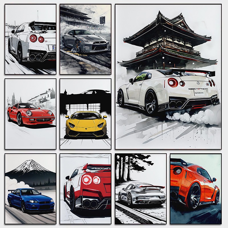 Japanese Car Lifestyle - Japanese Style Supercar Wall Art Poster