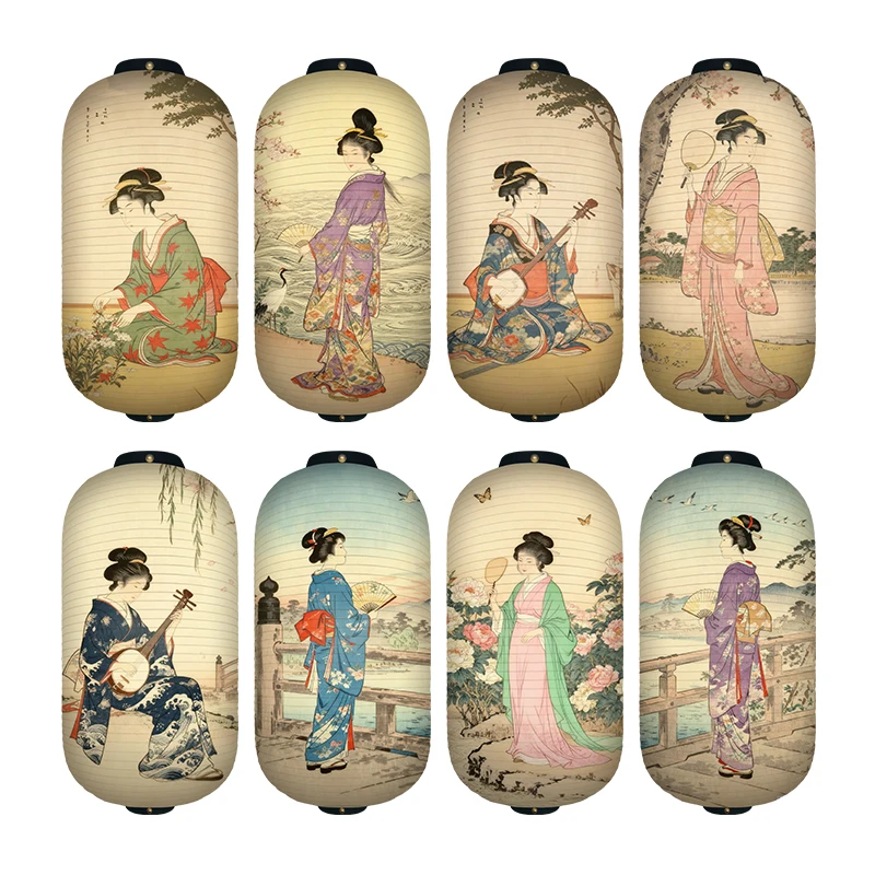 Japanese Lantern Paper - 1PC Japanese Court Lady Pattern Paper