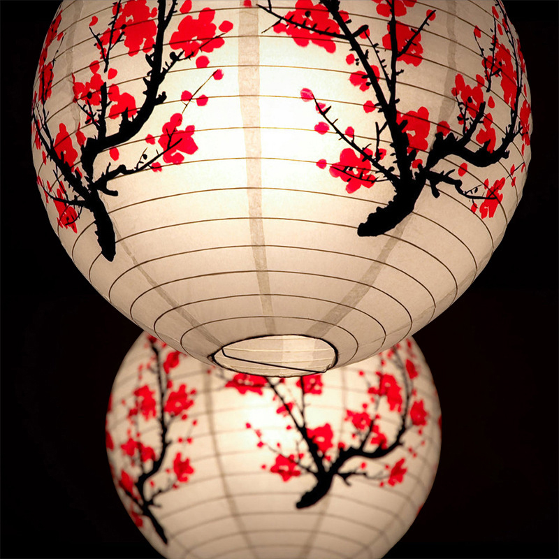 Japanese Lantern Paper - 1PC Plum Blossom Paper Lanterns Chinese