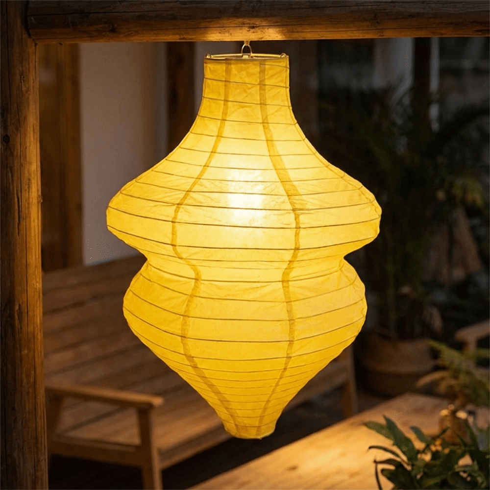 Japanese Lantern Paper - Creative Vintage Flower Bottle Lantern Handmade