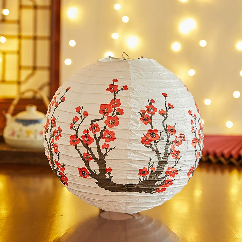 30cm Red/white Plum Blossom Pa - Japanese Lantern Paper review and price