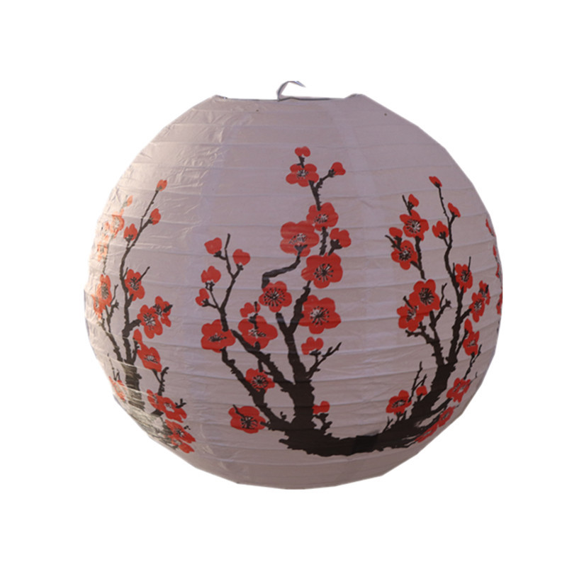 30cm Red/white Plum Blossom Pa - Japanese Lantern Paper review and price