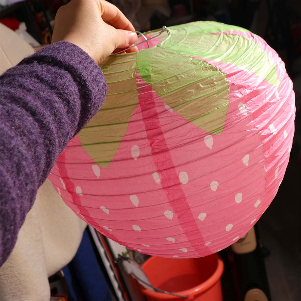 3D Pink Strawberry Lantern Spe - Japanese Lantern Paper review and price