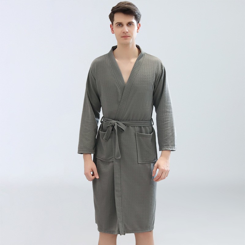 Men's Waffle Bathrobes Sauna C - Kimono Yukata Cotton review and price
