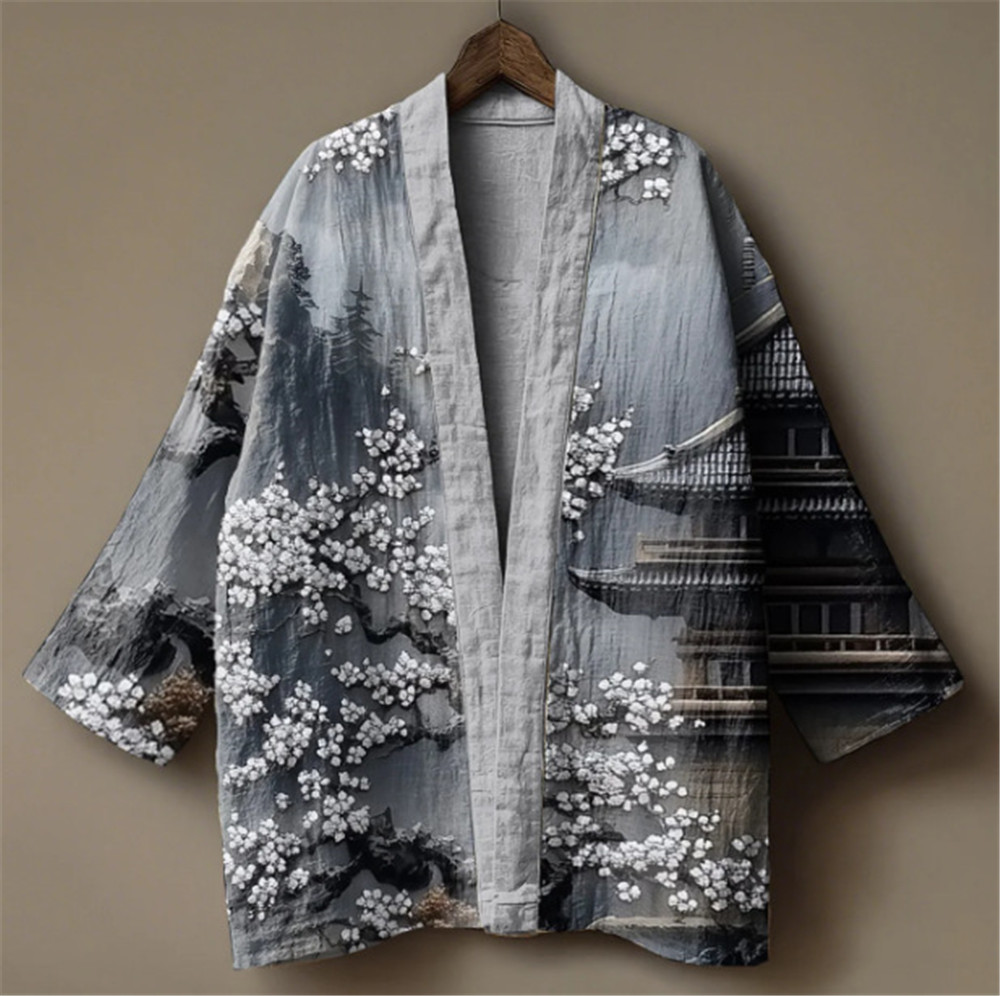 Japanese Crane Print Kimono fo - Kimono Yukata Cotton review and price