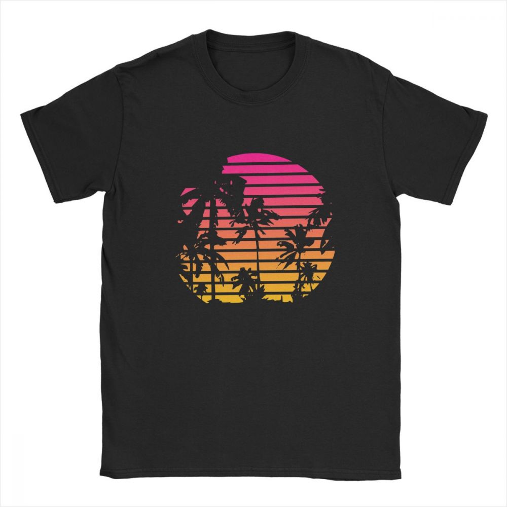 Sunset Palm Tree Vintage Tee S - Japan Lifestyle And Culture review and price