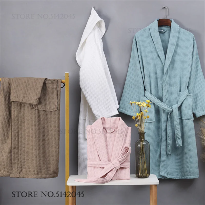 Waffle Cotton Couple Long Robe - Kimono Yukata Cotton review and price