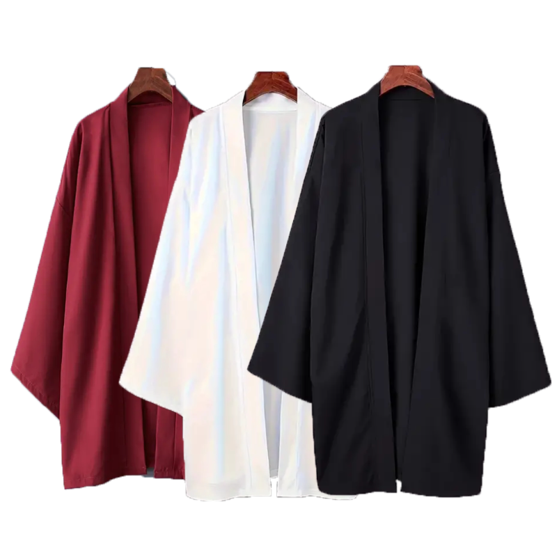 Men's Solid Color Long Sleeve  - Kimono Yukata Cotton review and price