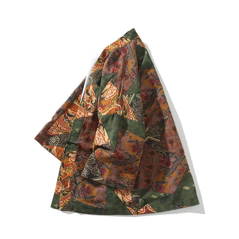 Ethnic Style Print Yukata Men  - Kimono Yukata Cotton review and price