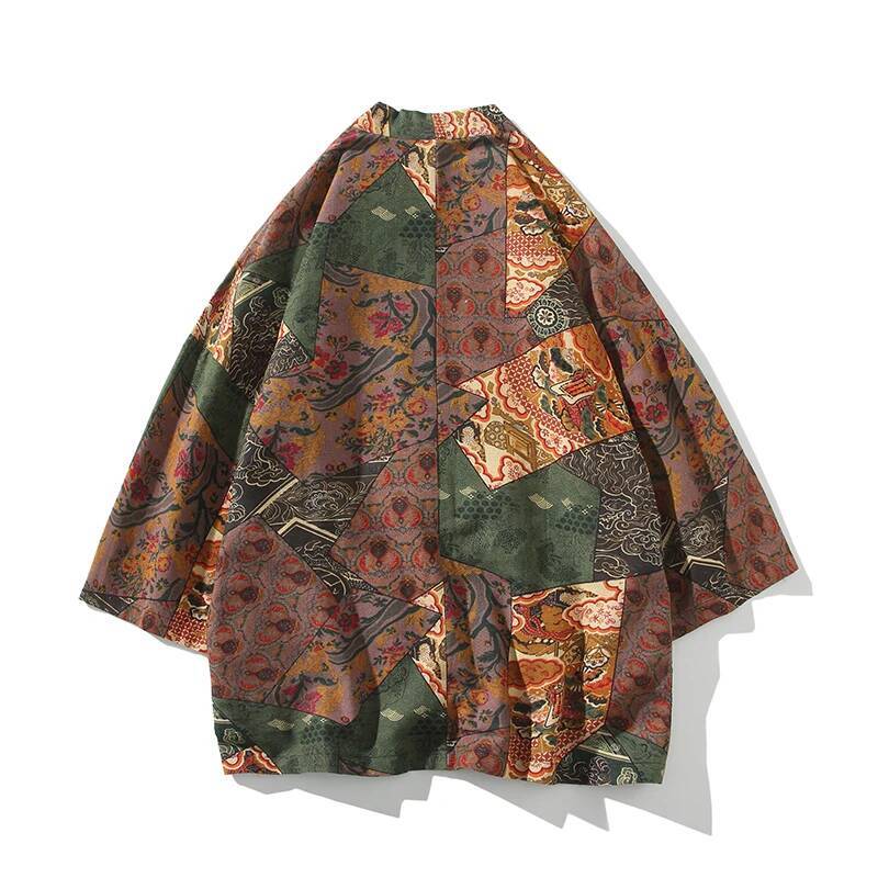 Ethnic Style Print Yukata Men  - Kimono Yukata Cotton review and price
