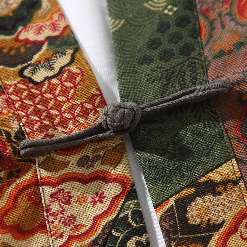 Ethnic Style Print Yukata Men  - Kimono Yukata Cotton review and price
