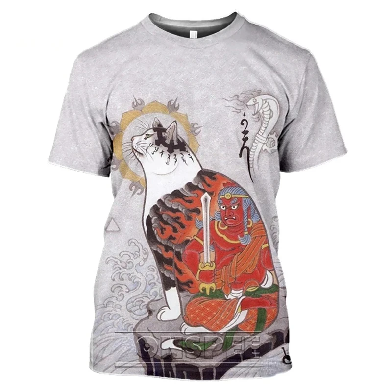 Japanese Kong Fu Cat Tattoo T- - Japan Lifestyle And Culture review and price