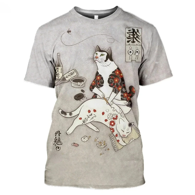 Japanese Kong Fu Cat Tattoo T- - Japan Lifestyle And Culture review and price